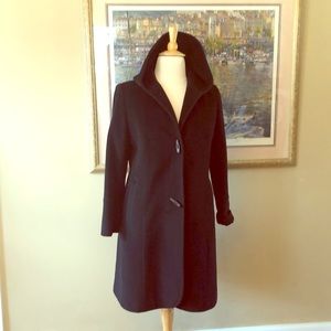 Cashmere car coat- to the knee.